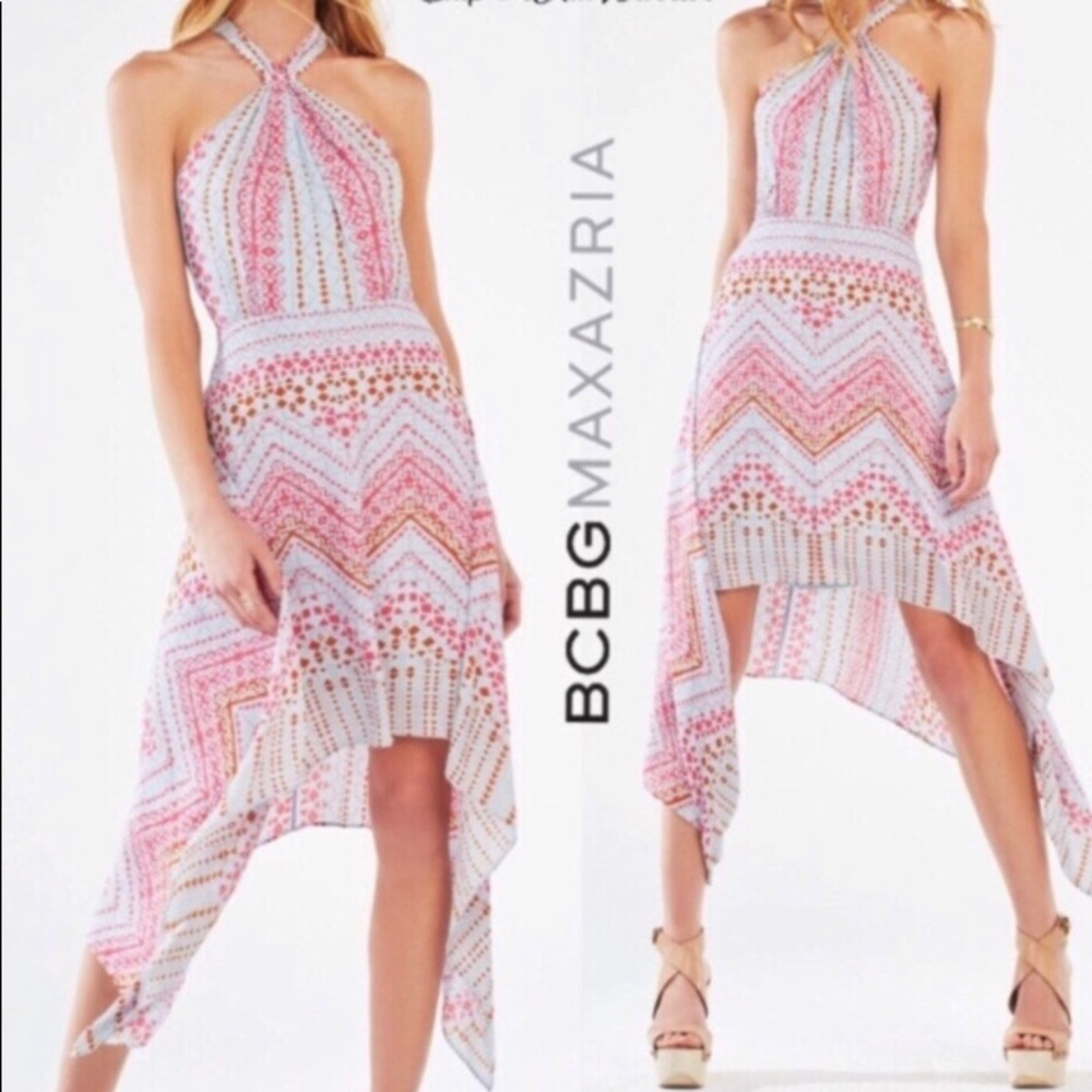 NWOT Beautiful Halter Top Dress With Amazing Print